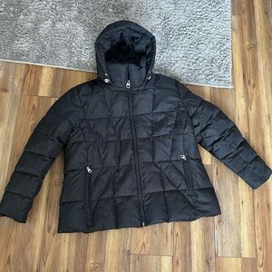 Calvin Klein Black Puffer Jacket w/ Hood – Women’s 2X